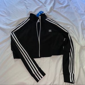 cropped adidas tracksuit jacket (m)